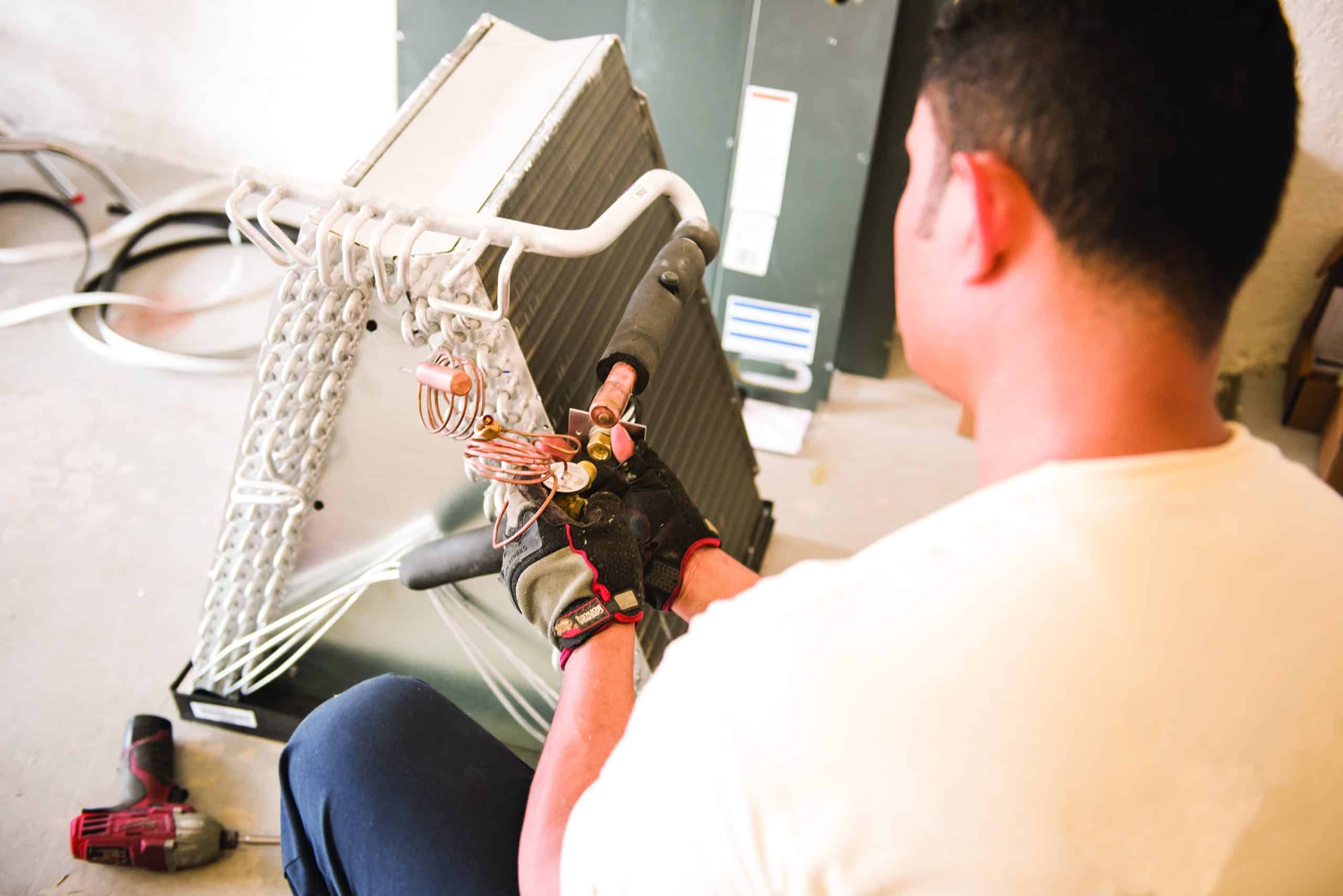 Amana HVAC system installation photo by Berner A/C & Heat technicians