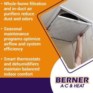 Homeowner replacing HVAC air filter to improve indoor air quality and system efficiency